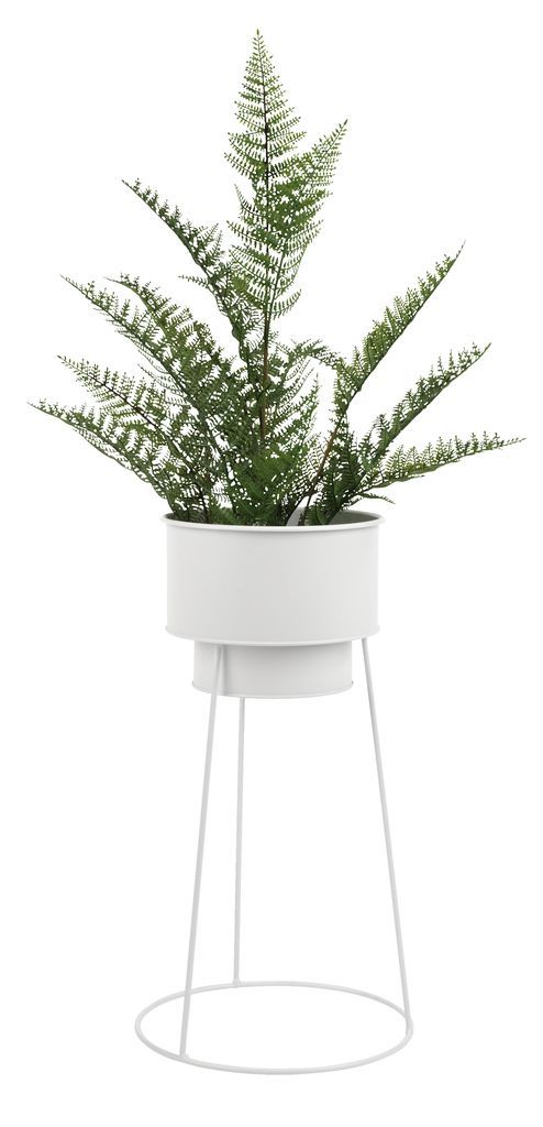 White Steel Stand Planter