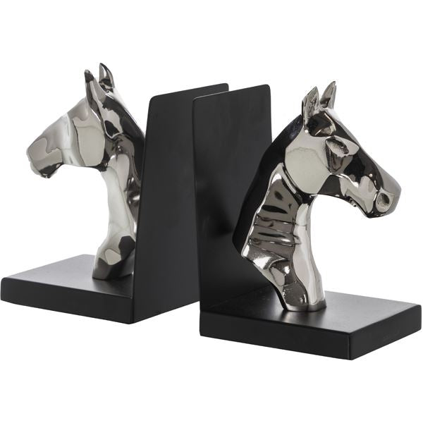 Nickel Horse Bookends