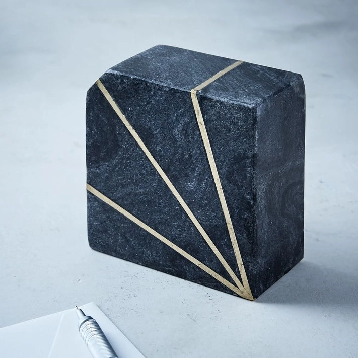 Stone Bookend - Gray Marble