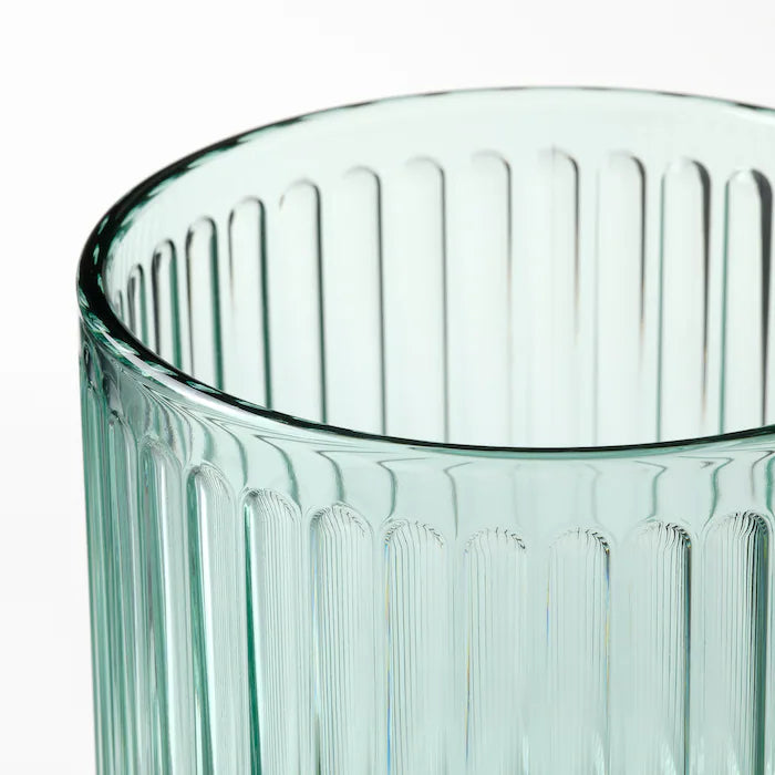 Glass Grooved Plant Pot